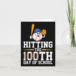 Der 100. Schultag Baseball Lover Kid Karte