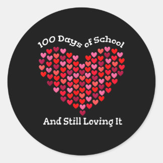 Der 100. Schultag, der es noch liebt, hört 100 Runder Aufkleber