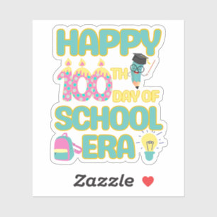 Der 100. Tag der Schulzeit Zurück zur Schule Aufkleber