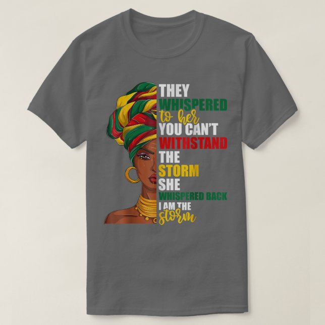 Der 19. afrikanische Stolz auf Frauen - ich bin de T-Shirt (Design vorne)
