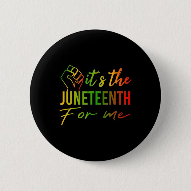 Der 19. Juni für mich, Afrikanischer Schwarzgeschi Button (Vorderseite)