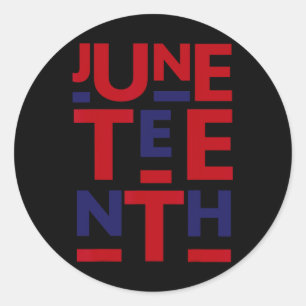 Der 19. Juni ist mein Unabhängigkeitstag am 4. Jul Runder Aufkleber