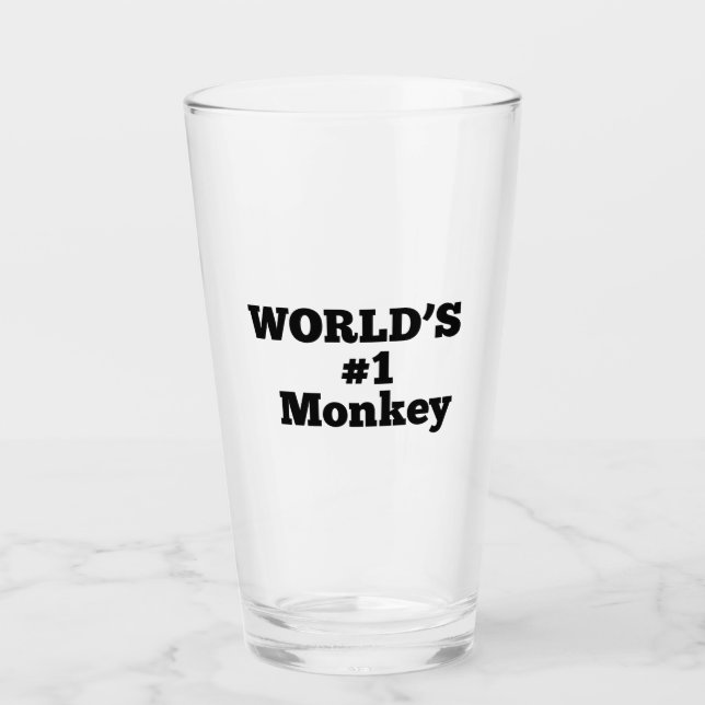 Der 1. Affe der Welt Glas (Vorderseite)