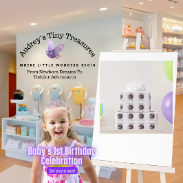 Der 1. Geburtstagsschmetterling des Mädchens Geschenkpapier