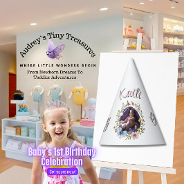 Der 1. Geburtstagsschmetterling des Mädchens Partyhütchen