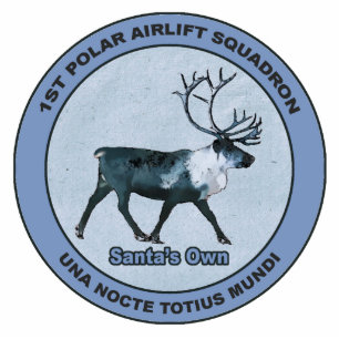 Der 1. Polar Airlift-Sqdn des Weihnachtsmanns - ge Fotoskulptur Magnet