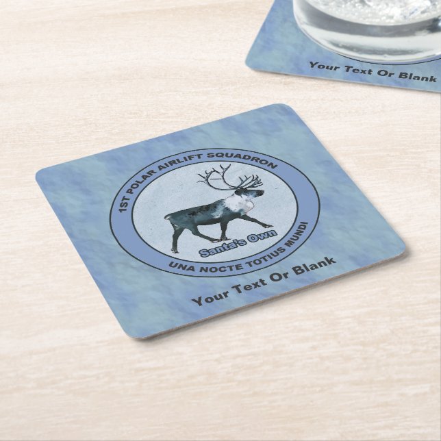 Der 1. Polar Airlift-Sqdn des Weihnachtsmanns - ge Rechteckiger Pappuntersetzer (angewinkelt)