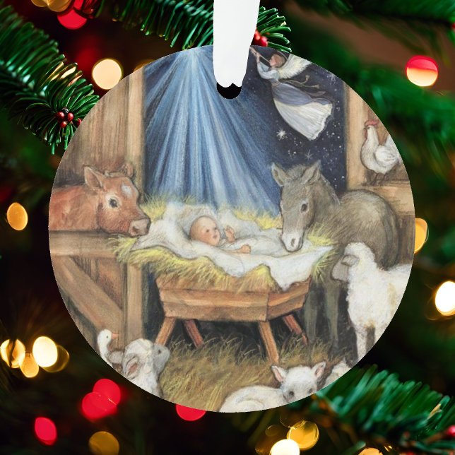 Der 1. Weihnachtsmann-Säugling Jesu Krippe Ornament (Von Creator hochgeladen)