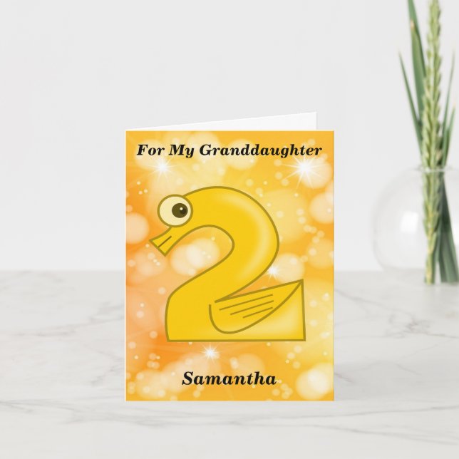 Der 2. Geburtstag von meiner Enkelin Karte (Vorderseite)