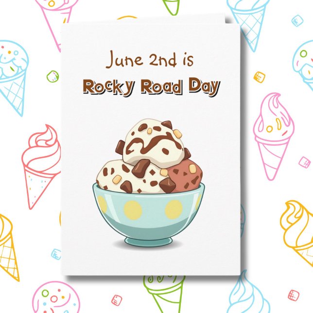 Der 2. Juni ist die National Rocky Road Day Colour Karte (Von Creator hochgeladen)