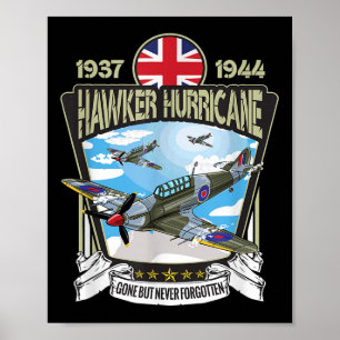 Der 2. Weltkrieg in British Aircraft: Hawker Hurri Poster