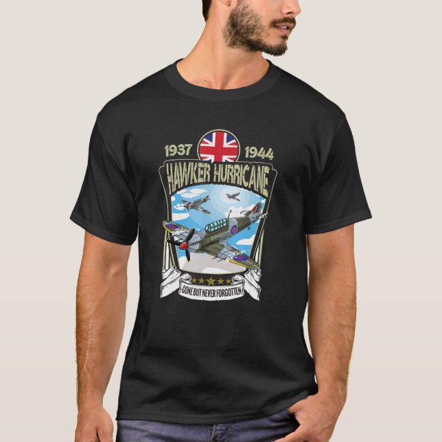 Der 2. Weltkrieg in British Aircraft: Hawker Hurri T-Shirt (Vorderseite)