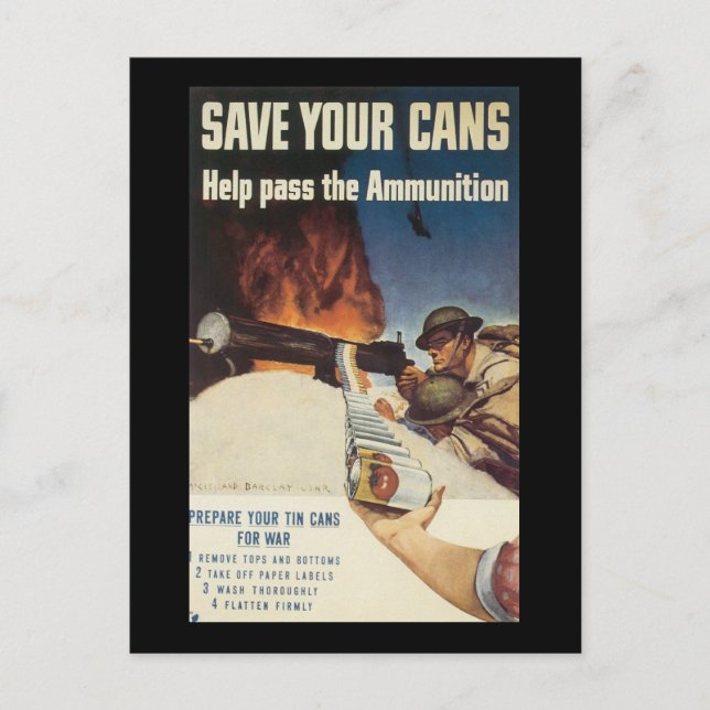 Der 2. Weltkrieg in Cans gerettet Postkarte (Vorderseite)