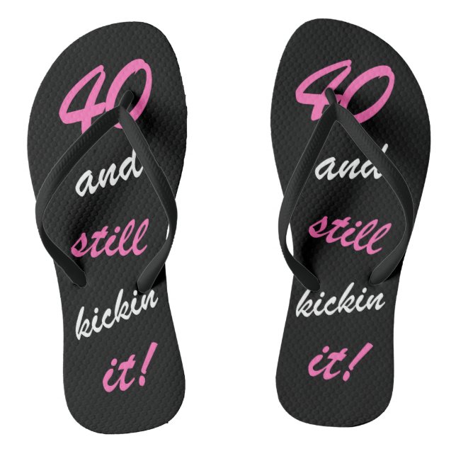 Der 40. Geburtstag von Funny Women Flip Flops (Fußbett)