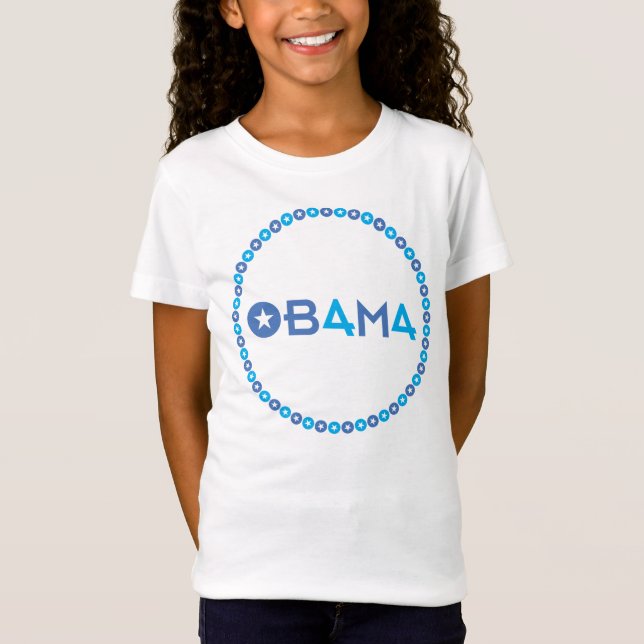 Der 44. Präsident, Barack Obama, 50 blaue Sterne T-Shirt (Vorderseite)