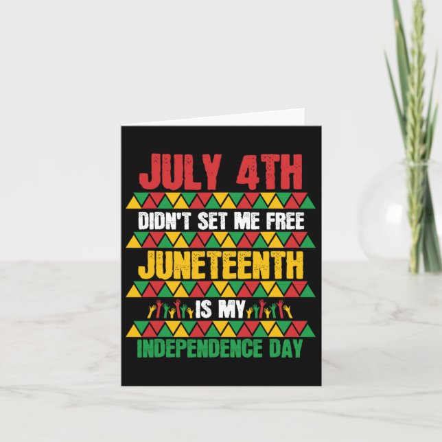 Der 4. Juli hat mir nicht die Zeit bis zum 19. Jün Karte (Vorderseite)