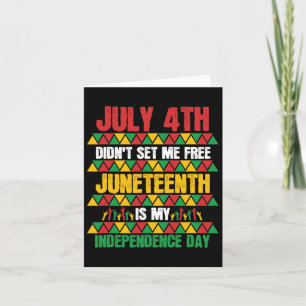 Der 4. Juli hat mir nicht die Zeit bis zum 19. Jün Karte