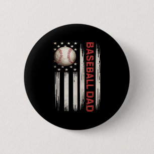 Der 4. Tag der Baseball Vater US-amerikanische Fla Button