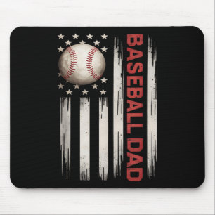 Der 4. Tag der Baseball Vater US-amerikanische Fla Mousepad