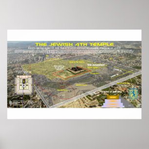 Der 4. Tempel von Ezekiel Poster