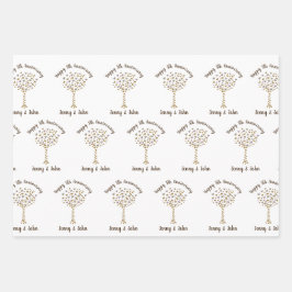 Der 5. Jubiläumsbaum im Herzen Geschenkpapier Set