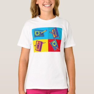 Der 60er der vier Kassetten trifft auf 80er Pop Ar T-Shirt