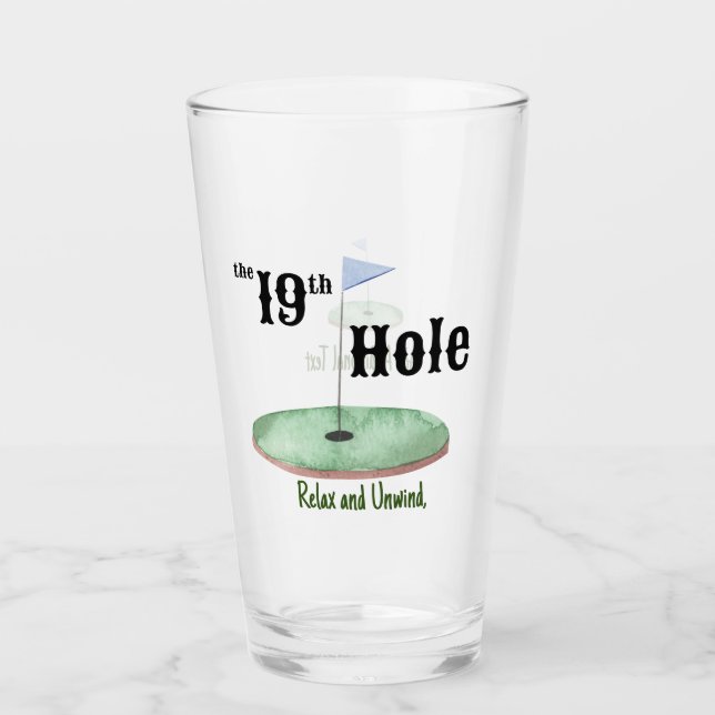 Der 91. Loch-Cup Glas (Vorderseite)