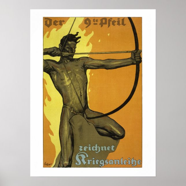 Der 9. Pfeil, der österreichische Jugendstil-Weltk Poster (Vorne)