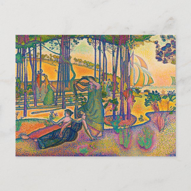 Der Abend Air von Henri-Edmond Cross (1893) Postkarte (Vorderseite)