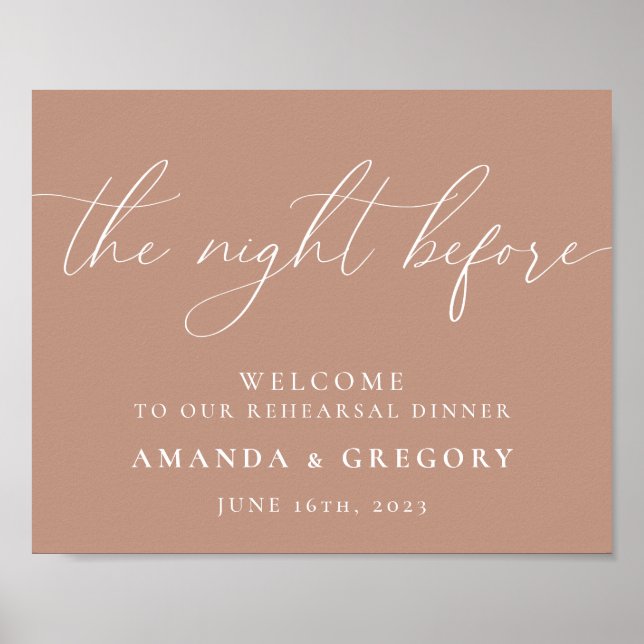 Der Abend vor der Hochzeit Probe Empfang Poster (Vorne)