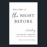 Der Abend vor der Hochzeit Probe Empfang Poster<br><div class="desc">Dieses Schild ist der perfekte Weg,  um Familie und Freunde zu Ihrem Probe-Dinner am Abend vor dem großen Tag zu begrüßen!</div>