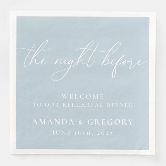 Der Abend vor der Hochzeit Probe Empfang Serviette (Vorderseite)