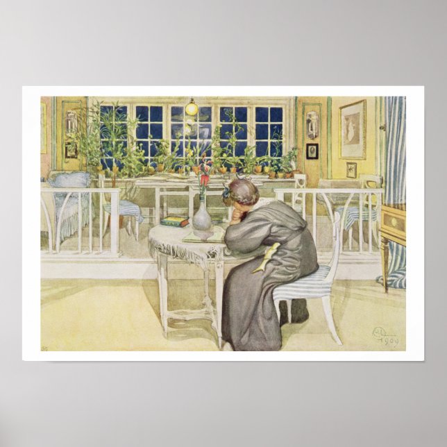 Der Abend vor der Reise nach England - Studie Poster (Vorne)