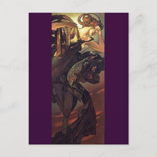Der Abendstern - Jugendstil Postkarte (Vorderseite)