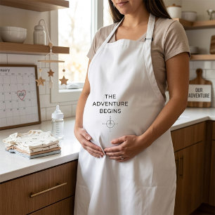 Der Abenteuerbeginn Süße neue Baby-Ankündigung Schürze