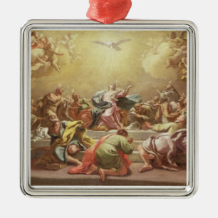 Der Abfall des Heiliger Geist Silbernes Ornament