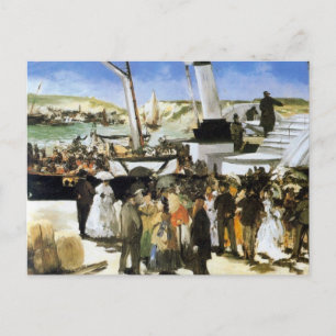 Der Abgang des Dampfes von Folkestone - Manet Postkarte