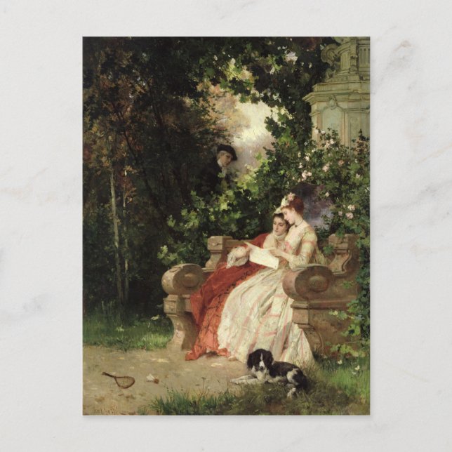 Der Abhörer, 1868 Postkarte (Vorderseite)