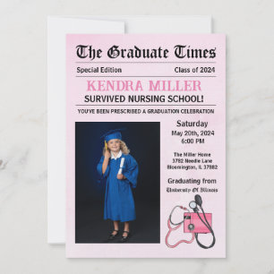 Der Abschluss zur Pflege der Graduate Times Einladung