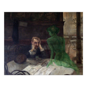 Der Absinth-Trinker Glanz Poster