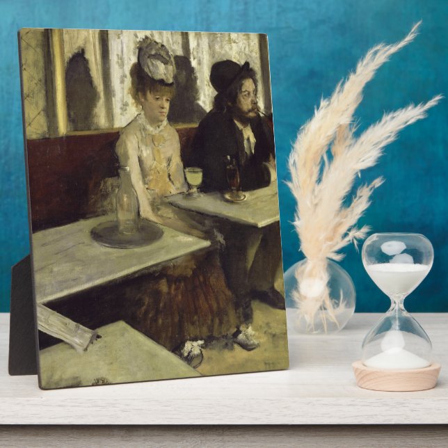 Der Absinthe Drinker oder L’Absinthe von Edgar Deg Fotoplatte (Seite)