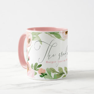 DER ABSOLVENT ERRÖTEN DAS BLUMEN AQUARELL TASSE