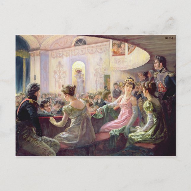 Der Abstand am Theater Postkarte (Vorderseite)