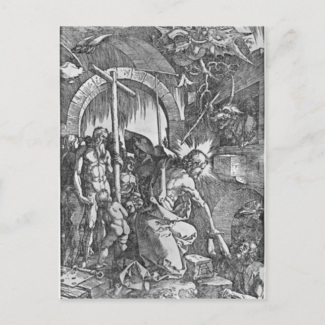 Der Abstieg Christi in Limbo Postkarte (Vorderseite)