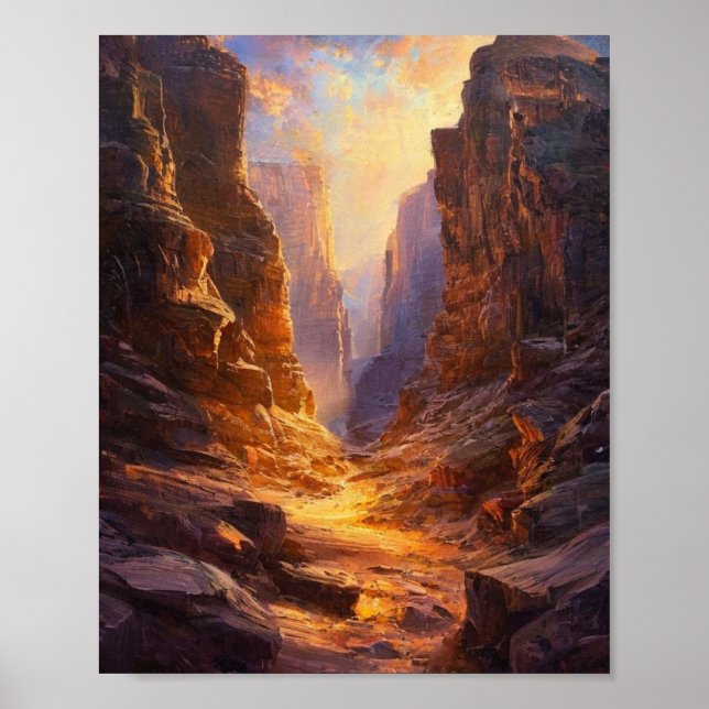 Der Abstieg der Sonne ins Herz des Alten  Poster (Vorne)