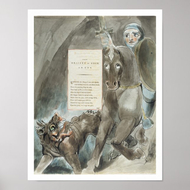 Der Abstieg Odins, einer Ode, von den "Gedichten d Poster (Vorne)