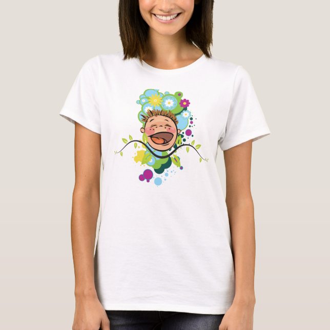 Der Abstrakte glückliche Kid-T - Shirt (Vorderseite)