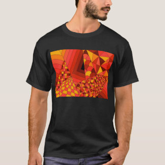 Der abstrakte grundlegende dunkle T - Shirt roten