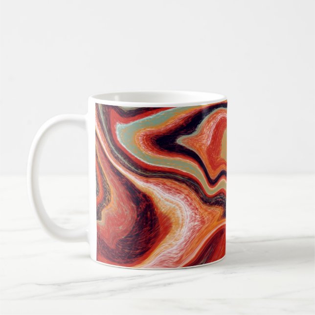 Der abstrakte Hintergrund der Technik Kaffeetasse (Links)