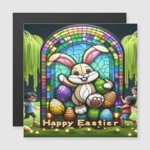 Der abstrakte Osterhase Ideational Magnetkarte